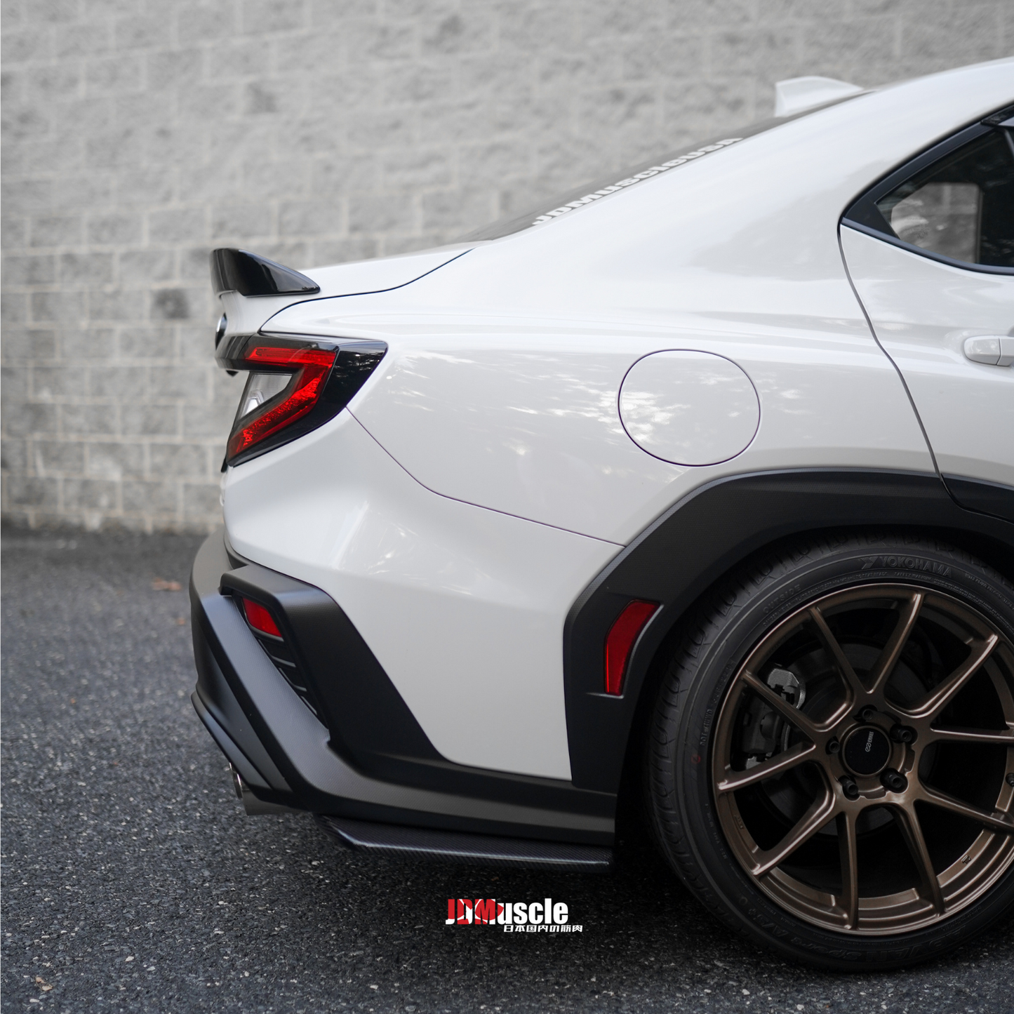 JDMuscle [22-25 WRX] STI Style Duck Bill Spoiler-Paint Matched/Gloss Black