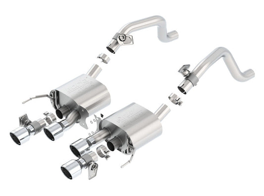Borla 14-15 Chevy Corvette C7 6.2L RWD w/AFM &NPP ATAK-Type Dual Rd Rolled Center Rear Exit Exhaust 11856