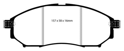 EBC 05-08 Infiniti G35 3.5 2WD Bluestuff Front Brake Pads