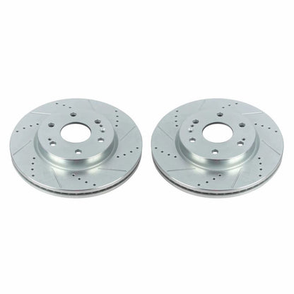Power Stop 19-20 Chevrolet Silverado 1500 Front Evolution Drilled & Slotted Rotors - Pair