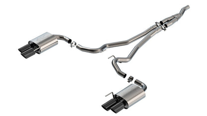 Borla 2024 Ford Mustang Ecoboost 2.3L ATAK Catback Exhaust Black Chrome w/ Quad Tip - Non-Active 140982BC