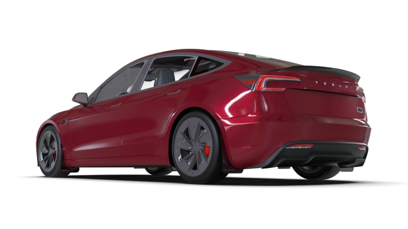 Rally Armor 24-25 Tesla Model 3 Highland Black UR Mud Flap Dark Grey Logo