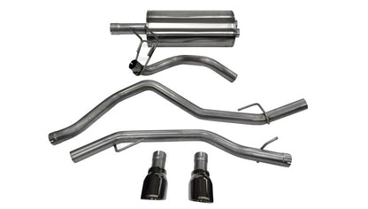 Corsa Performance 09-14 Dodge Ram 1500 4.7L/5.7L V8 Quad/Crew Cab/Short Bed Black Dual