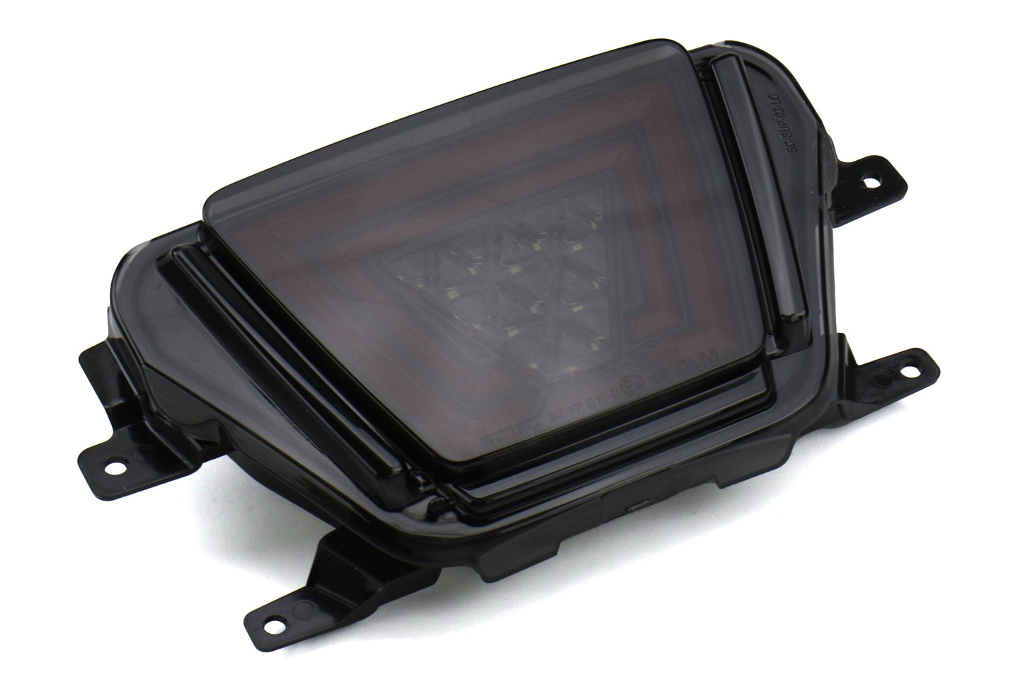 OLM V1 F1 Style Rear Brake / Fog / Reverse Light - Smoke Lens / Gloss Black Base / Red Bar) - 2020-2024 Toyota GR Supra