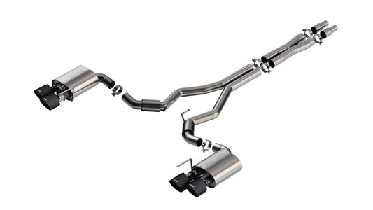 Borla 2024 Ford Mustang Dark Horse 5.0L V8 w/Active Exhaust S-Type Cat-Back Exhaust System - CF Tips 140964CFBA