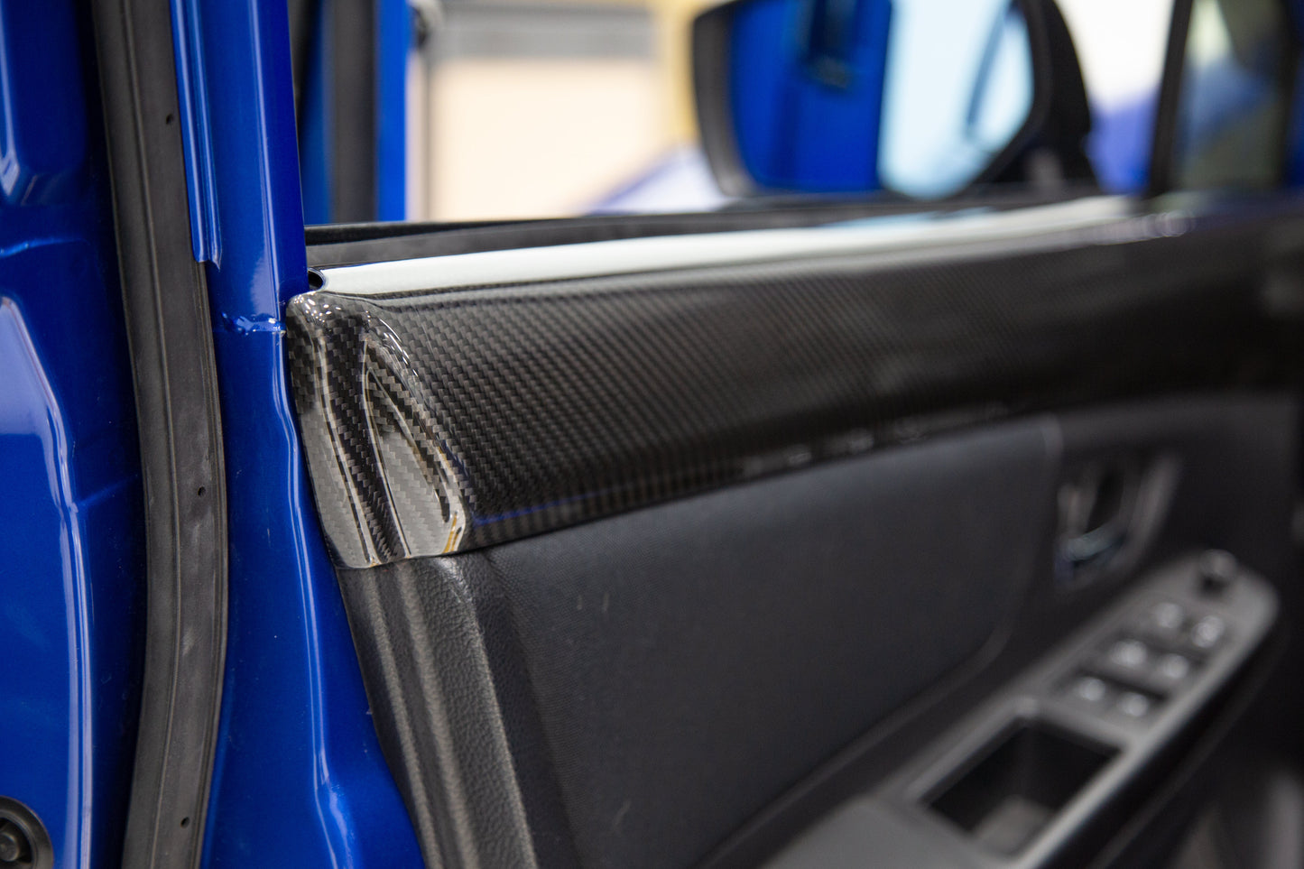 OLM LE Dry Carbon Front Door Trim Upper Panels - 2015-2021 WRX / STI