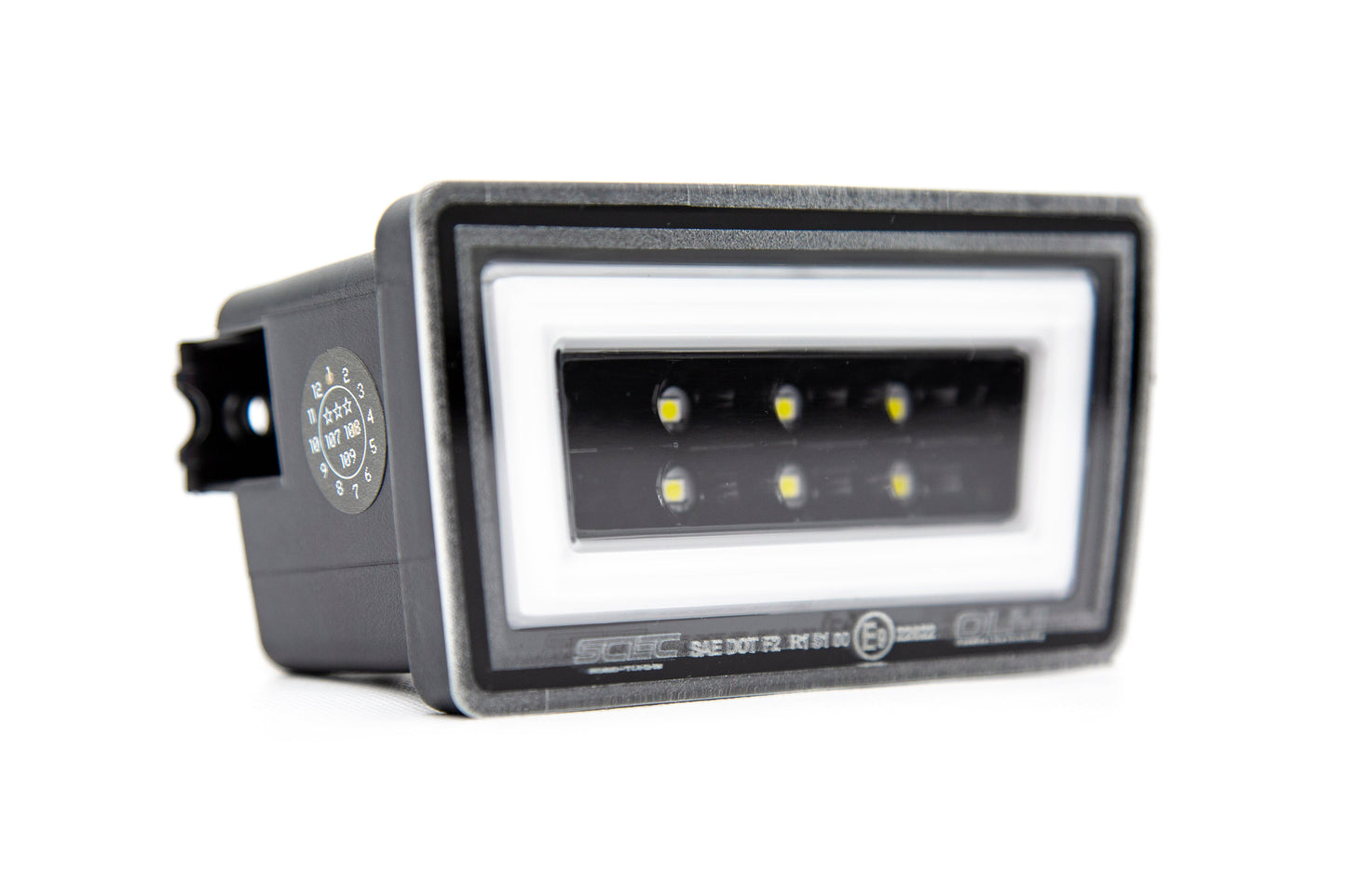 OLM NB+R F1 Rear Brake Light (Clear Lens, Gloss Black Base, White Bar) - 15+ WRX / STI