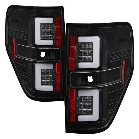 Spyder 09-14 Ford F150 V2 Light Bar LED Tail Lights - Black (ALT-YD-FF15009V2-LBLED-BK) 5084200