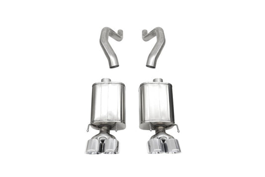 Corsa 06-13 Chevy Corvette C6 Z06 7.0L / 09-13 ZR1 6.2L Polished AxleBack Exhaust w/4.5in Twin Tips 21077