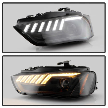 Spyder 13-16 Audi A4/S4 Halogen Model Only Projector Headlights - Black PRO-YD-AA413HALSI-BK 5088321