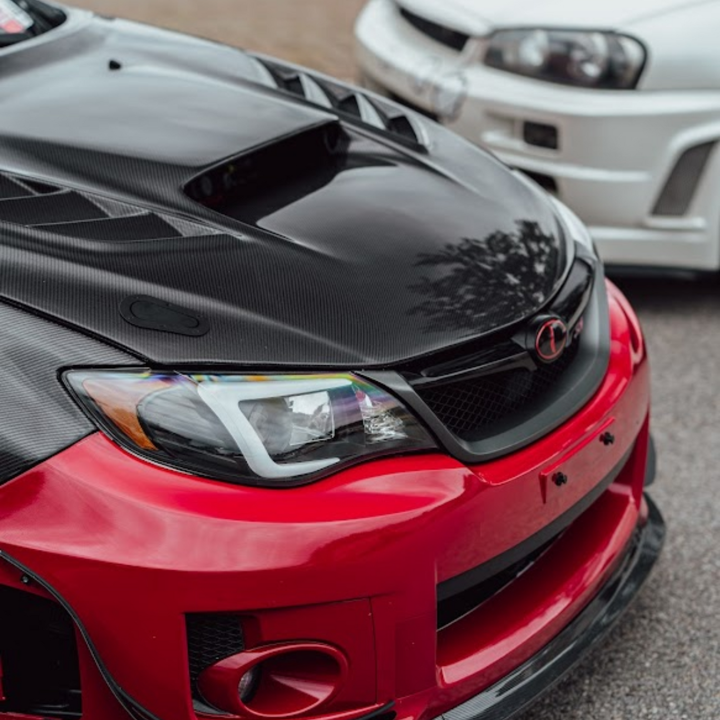 JDMuscle [08-14 WRX/STI] Carbon Fiber Hood V4 w/ Heat Extract