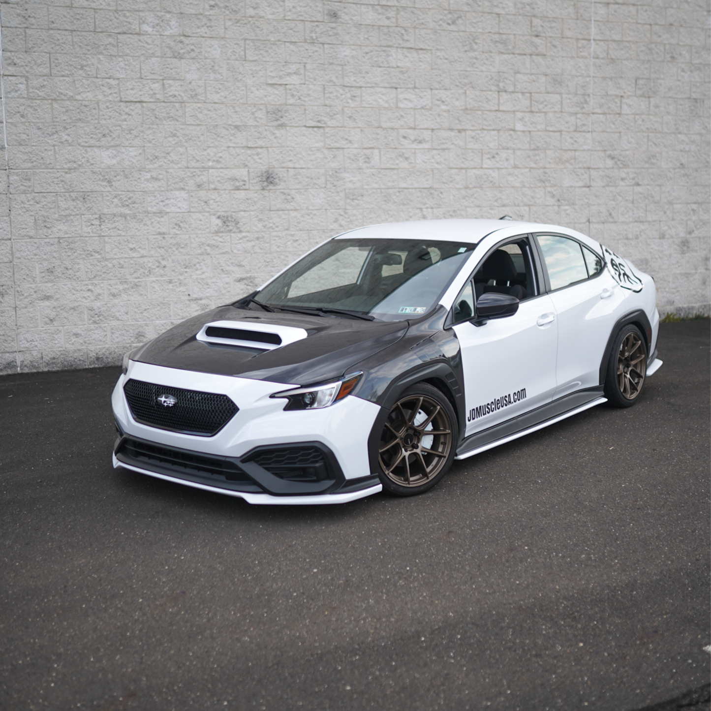 JDMuscle [22-25 WRX] Carbon Fiber Hood OEM Style 2 PC