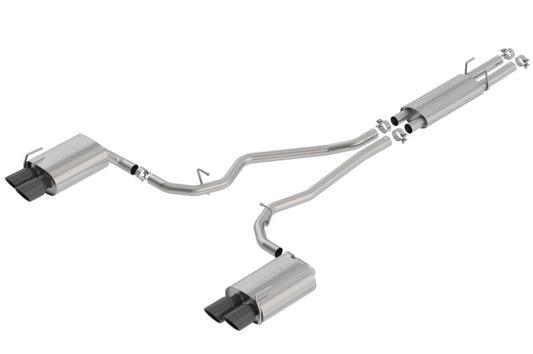 Borla 2020 Ford Explorer ST 3.0L V6 2.25in S-type Exhaust - Black Chrome Tips 140820BC