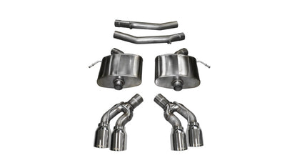 Corsa Performance Axle-Back Exhaust, Polished Xtreme, 2016 Cadillac CTS V 6.2L V8 2.75in