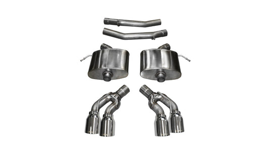 Corsa Performance Axle-Back Exhaust, Polished Xtreme, 2016 Cadillac CTS V 6.2L V8 2.75in