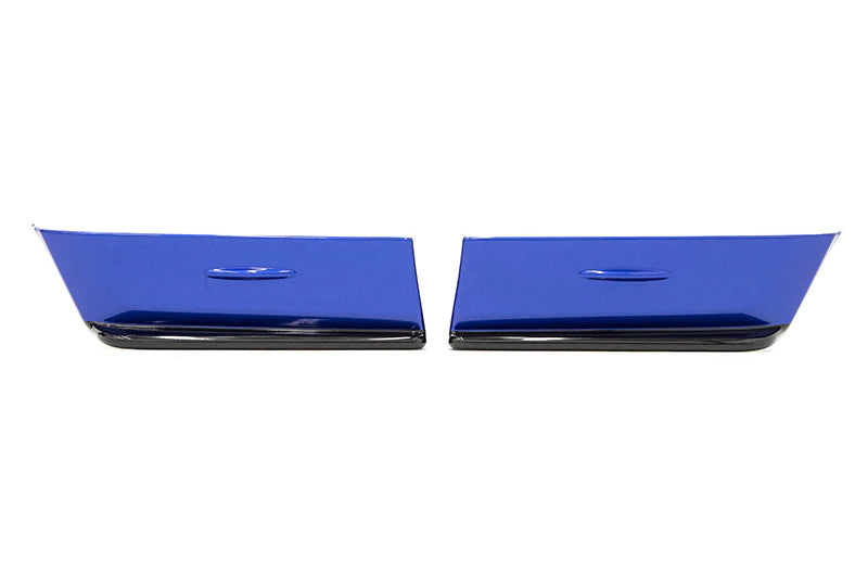 OLM Paint Matched/Gloss Black Rear Bumper Lip - World Rally Blue - 2015-2021 Subaru WRX / STI