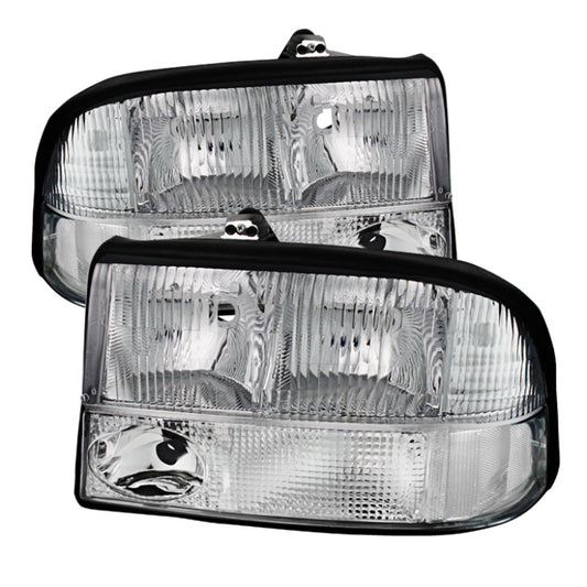 SPYDER Xtune Oldsmobile Bravada 98-01 Crystal Headlights Chrome HD-JH-GS1598-AM-C 9025488