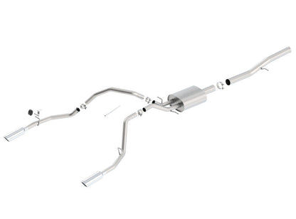 Borla 14 Silv/Sierra 1500 EC Std/CC Short 143.5in WB S-Type Single Split Rear Exit Cat-Back Exhaust 140571