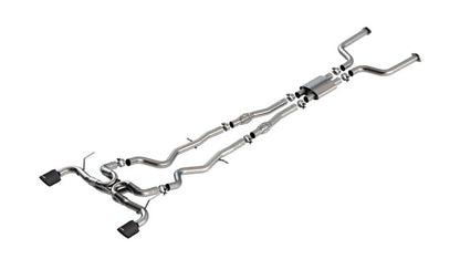 Borla 16-24 Infinity Q50 (Auto V6) ATAK Cat Back - 4.5in Carbon Fiber Black Anodized Tip 140978CFBA