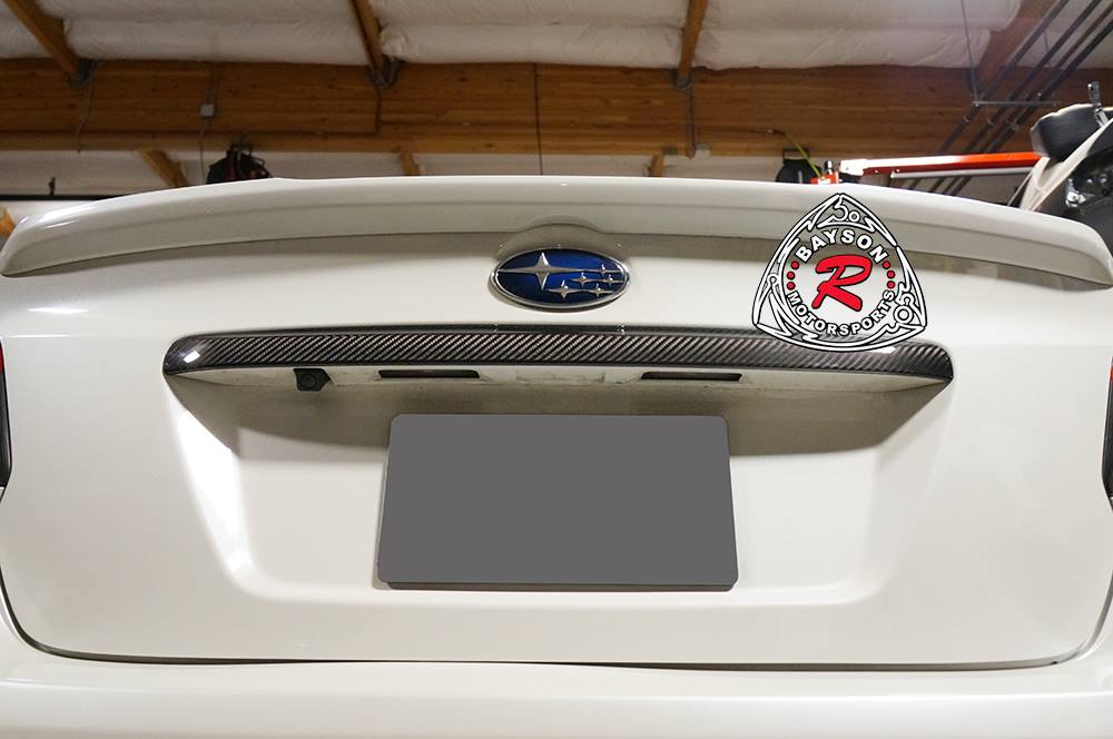 Carbon Fiber Trunk Garnish Trim For 2015-2021 Subaru WRX Sti