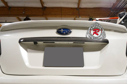 Carbon Fiber Trunk Garnish Trim For 2015-2021 Subaru WRX Sti