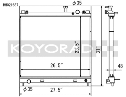 Koyo 04-13 Nissan Titan/Armade/QX56 5.6L V8 (Req. Trans Cooler) Radiator