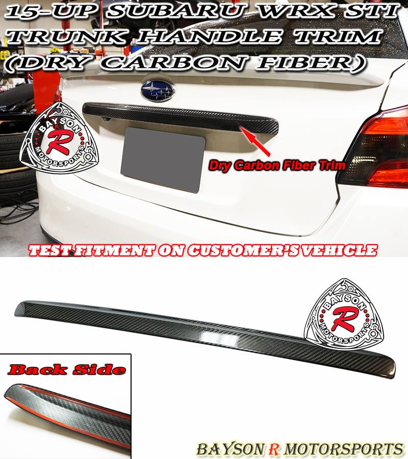 Carbon Fiber Trunk Garnish Trim For 2015-2021 Subaru WRX Sti