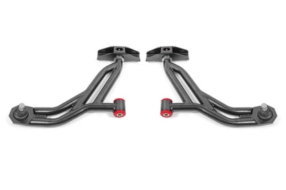 BMR 10-14 Ford Mustang / Shelby GT500 Non-Adj. Lower A-Arms (Poly/Delrin) - Black Hammertone