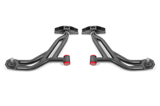 BMR 10-14 Ford Mustang / Shelby GT500 Non-Adj. Lower A-Arms (Poly/Delrin) - Black Hammertone