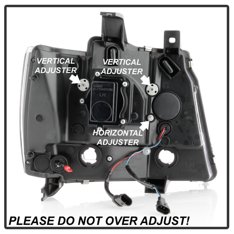 Spyder Chevy Suburban 1500/2500 07-14 Tahoe 07-14 LED Headlights Black PRO-YD-CSUB07V2PL-BK 5087515