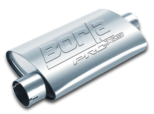 Borla Universal Center/Offset Oval 2.25in Tubing 14in x 4in x 9.5in PRO-XS Notched Muffler 400478