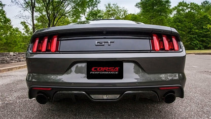Corsa Performance 2015 Ford Mustang GT 5.0 3in Axle Back Exhaust Black Dual Tips