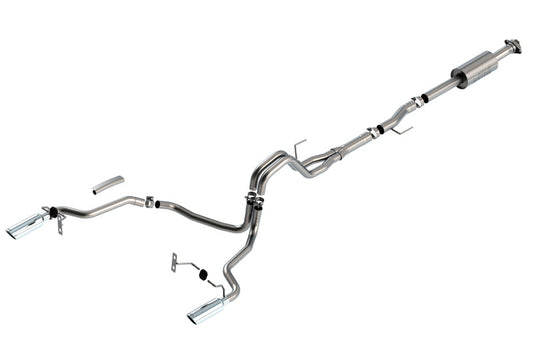 Borla F-150 2021 2.7L/3.5L 4dr CC SB EC STB Lari/King R/Plinum/LTD 3/2.25 SRE CB S-Type CHR Tips 140863