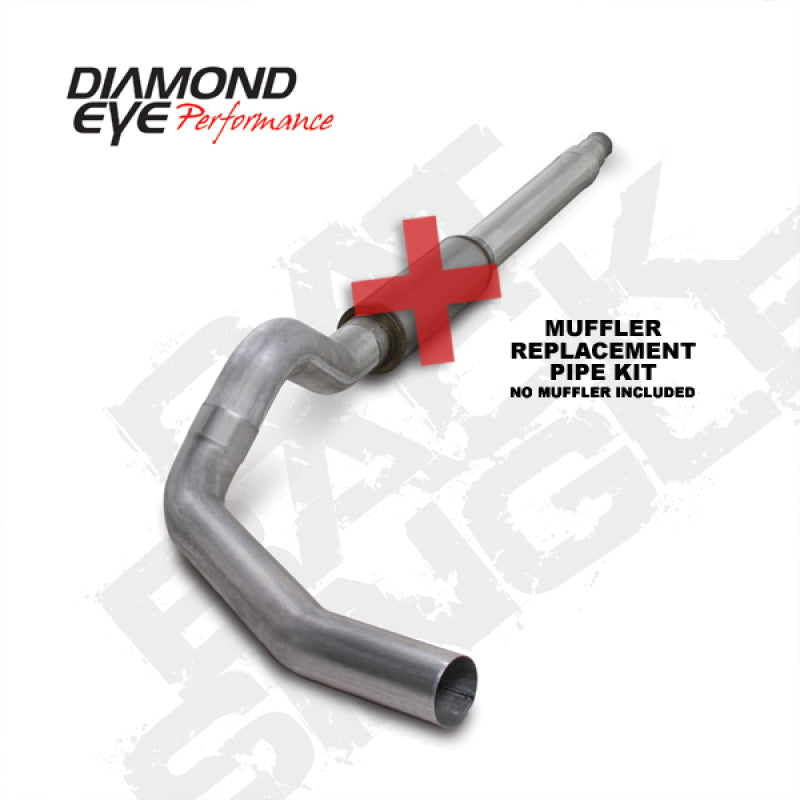 Diamond Eye KIT 5in Catback MFLR RPLCMENT PIPE Single AL: 94-97 FORD 7.3L F250/F350 PWRSTROKE