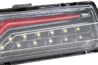 OLM VL Style Sequential 4th Brake Light / Reverse Light (Clear Lens, Carbon Look Base, Red Bar) - 2013-2020 FT86