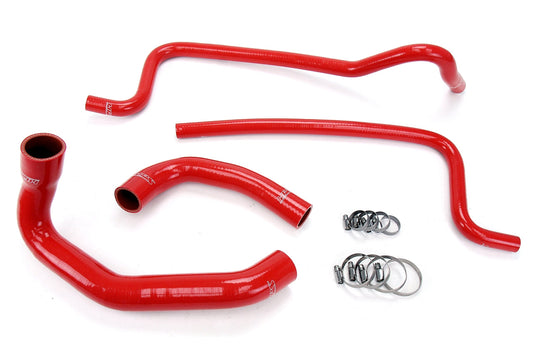 HPS Performance HPS Red Reinforced Silicone Radiator + Heater Hose Kit Jeep 02-06 Wrangler TJ 4.0L Left Hand Drive