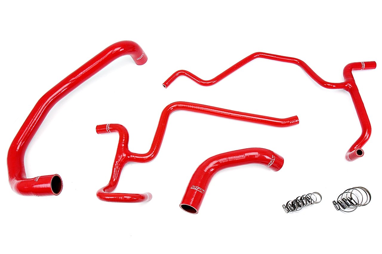 HPS Red Reinforced Silicone Radiator Hose Kit Dodge 09-10 Challenger R/T 5.7L V8