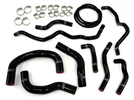 HPS Performance HPS Reinforced Black Silicone Radiator + Heater Hose Kit Coolant Scion 08-14 iQ 1.3L
