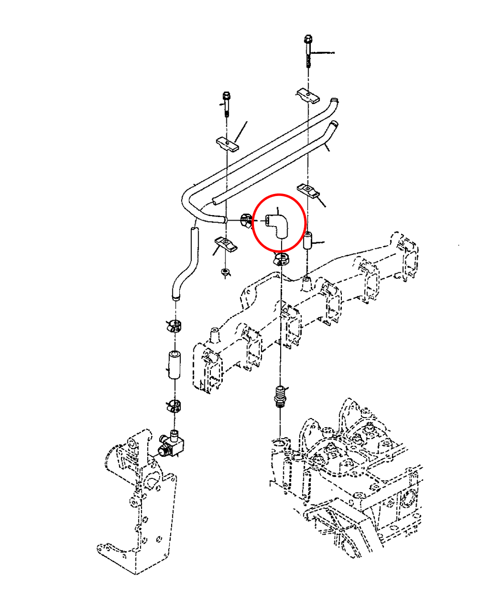 HPS Performance HPS Silicone Oil Cooler Coolant Elbow Hose Dodge 1990-1993 D250 W250 Pickup Cummins 5.9L Diesel, 57-1881