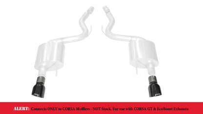 Corsa Performance 15-17 Ford Mustang GT 3.0in Inlet / 4.5in Outlet Black PVD Tip