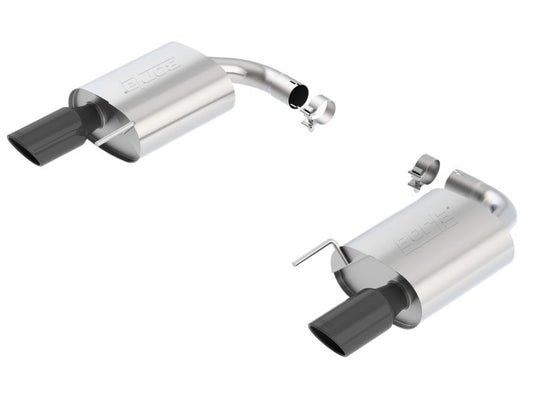 Borla S-Type Rear Section 15-17 Ford Mustang GT 5.0L V8 MT/AT 2.5in pipe 4in tip (Black Chrome) 11887BC