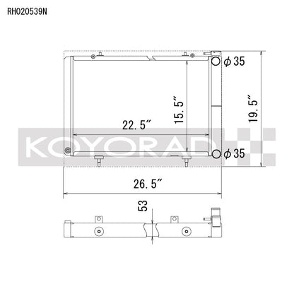 Koyo Nissan 240SX V8 Swap/KA24 Turbo Radiator