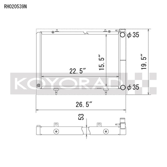 Koyo Nissan 240SX V8 Swap/KA24 Turbo Radiator