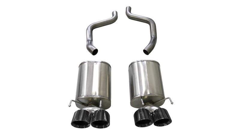Corsa Performance 05-08 Chevrolet Corvette (C6) 6.0L/6.2L Black Xtreme Axle-Back Exhaust
