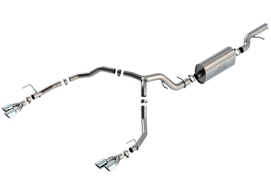 Borla 21-22 Chevrolet Tahoe 6.2L V8 2/4WD 4DR Brushed T-304 Stainless Steel Touring Cat-Back Exhaust 140858