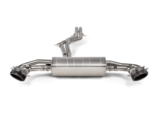 Akrapovic 2020+ Audi RS Q8 (M4) Evolution Line Cat Back (Titanium) w/Carbon Fiber/Titanium Tips S-AU/TI/20H