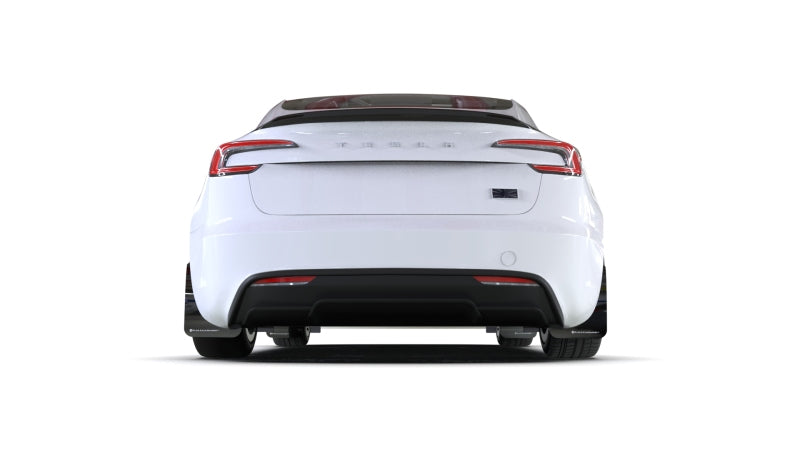 Rally Armor 24-25 Tesla Model 3 Highland Black UR Mud Flap White Logo