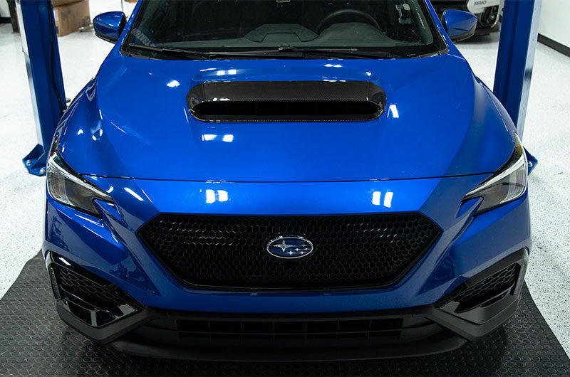 OLM LE Carbon Fiber Hood Scoop Cover - 2022+ WRX