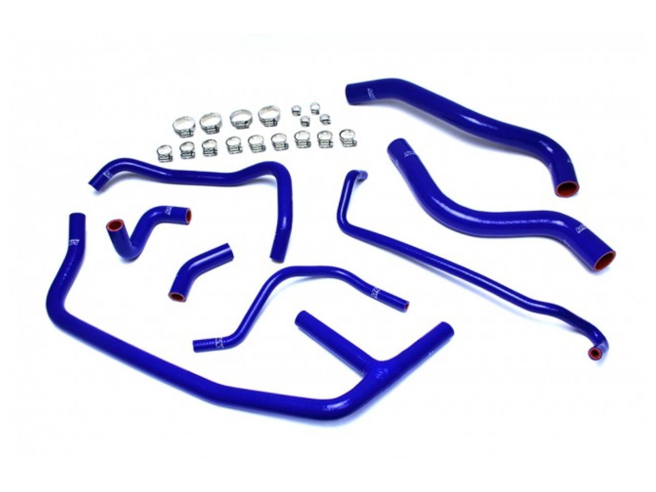 HPS Blue Reinforced Silicone Radiator and Heater Hose Kit Coolant Ford 2015-2019 Mustang Ecoboost 2.3L Turbo