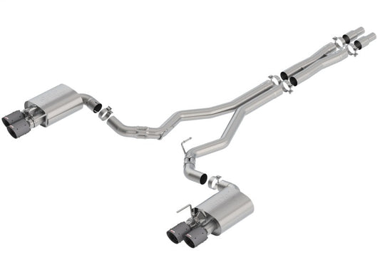 Borla 2018 Ford Mustang GT 5.0L AT/MT 3in Atak Catback Exhaust w/ Valves (Carbon Fiber Black Tip) 140743CFBA